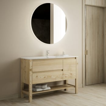Conjunto de mueble de baño de madera maciza Laponia Bruntec