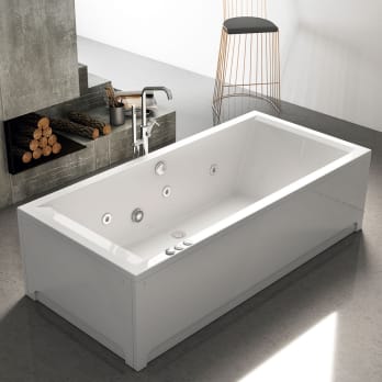 Bañera JACUZZI© con hidromasaje Clean 180x120 - Arredobagno S.A.