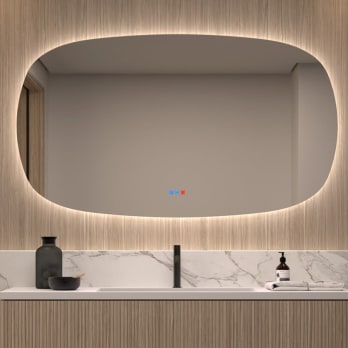 Espejo de baño con luz LED Look Bruntec
