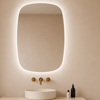 Espejo de baño con luz LED Look Bruntec