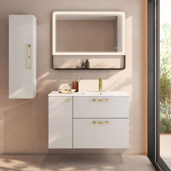 Conjunto mueble de baño suspendido con lavabo Flat Verso VisoBath