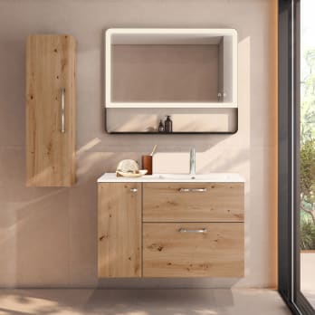 Conjunto mueble de baño suspendido con lavabo Flat Verso VisoBath
