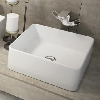 Lavabo sobre encimera ovvio tondo blanco mate 36cm