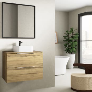 Mueble de baño con encimera de madera Zahara Bruntec