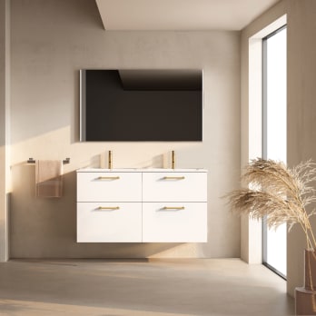 Conjunto mueble de baño suspendido con lavabo Flat Verso VisoBath