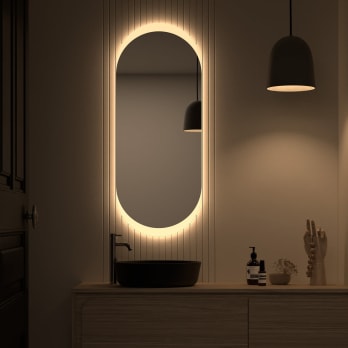 Espejo de baño con luz LED Pol Bruntec