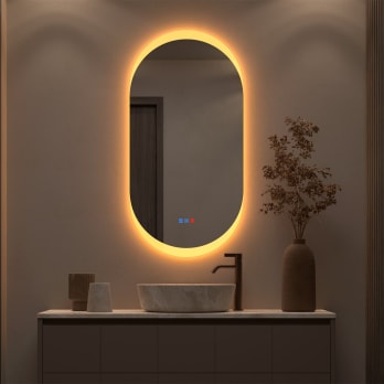Espejo de baño con luz LED Pol Bruntec