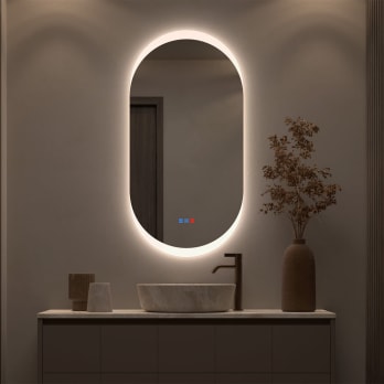 Espejo de baño con luz LED Pol Bruntec