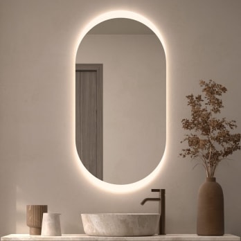 Espejo de baño con luz LED Pol Bruntec