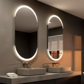Espejo de baño con luz LED Pol Bruntec