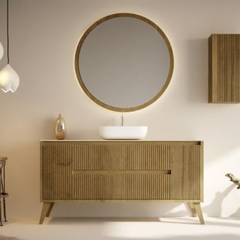 Mueble de baño con encimera de solid surface Alpes 13 Bruntec