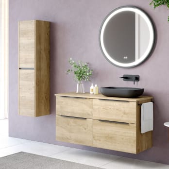 Mueble de baño con encimera de madera Galsaky Coycama