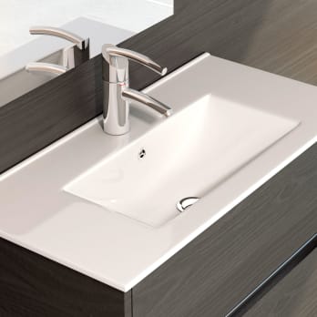 ▷ Lavabo baño fondo reducido cerámico 45x36