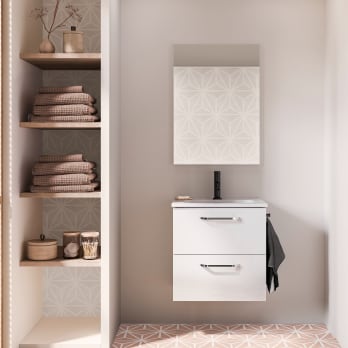 Conjunto completo mueble de baño fondo reducido 35 cm Hone Amizuva