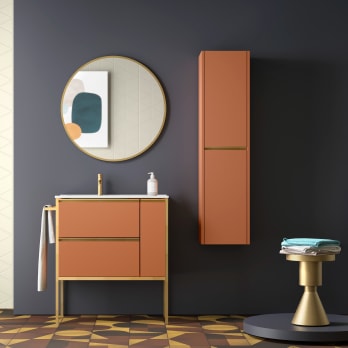 Mueble baño moderno con patas - doradas AVANT de Coycama