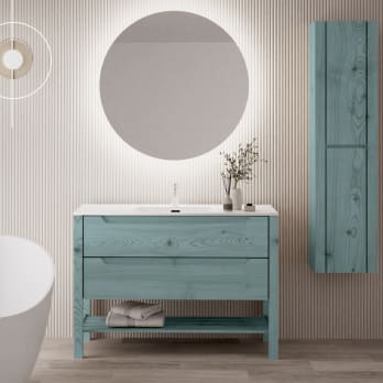 Conjunto de mueble de baño de madera maciza Laponia Bruntec