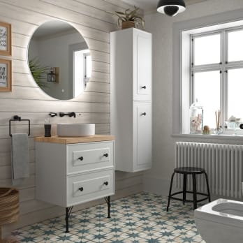 Mueble de baño con encimera de madera Renoir Salgar