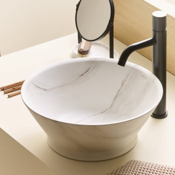 Lavabo sobre encimera Etna Calacatta Bathco