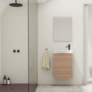 Conjunto completo mueble de baño fondo reducido 34 cm Mika Amizuva