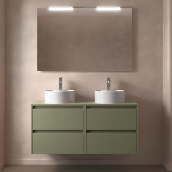 Conjunto mueble de baño con encimera de madera Noja Salgar