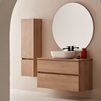 Conjunto mueble de baño con lavabo sobre encimera Deco Lux Sanchís