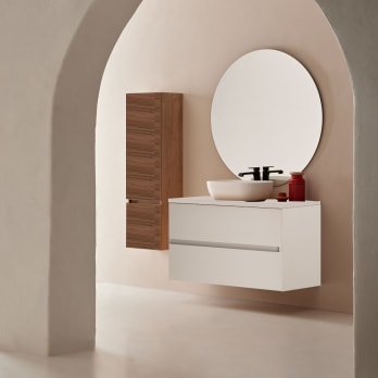 Conjunto mueble de baño con lavabo sobre encimera Deco Lux Sanchís
