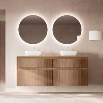 Mueble de baño con encimera de madera Alpes 9 Bruntec
