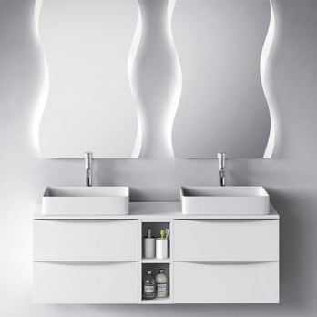 Mueble de baño con encimera de madera Landes Coycama