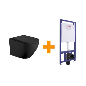 Pack inodoro suspendido + cisterna empotrada Lisboa Bruntec