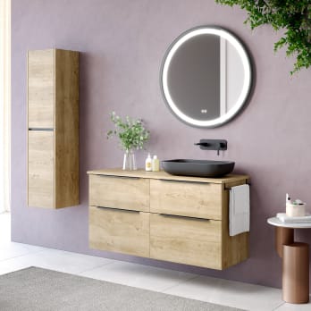 Mueble de baño con encimera de madera Galsaky Coycama