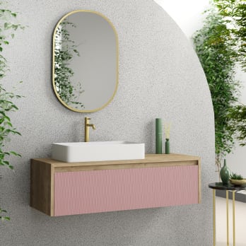 Mueble de baño Lambda con encimera de madera Coycama