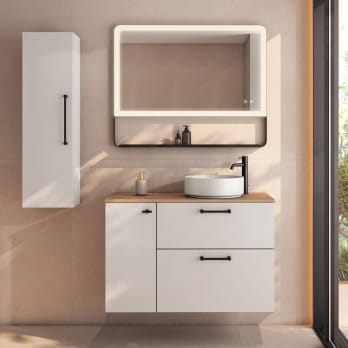 Mueble de baño con encimera de madera Verso VisoBath