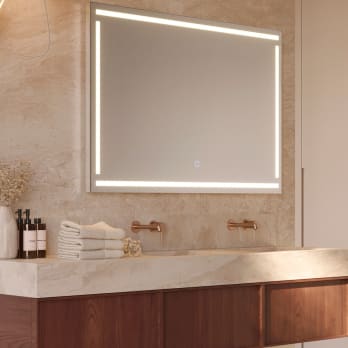 Espejo de baño con luz LED Luna gris Viena Ledimex