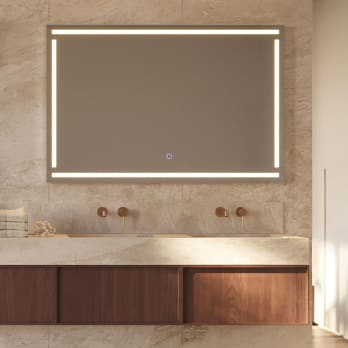 Espejo de baño con luz LED Luna gris Viena Ledimex