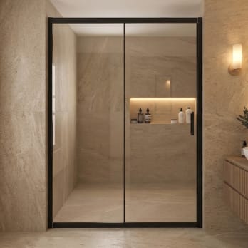 Mampara de ducha Sabik perfil negro Bruntec