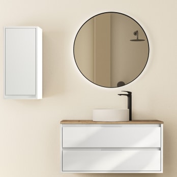 Mueble de baño con encimera de madera Boston Bruntec