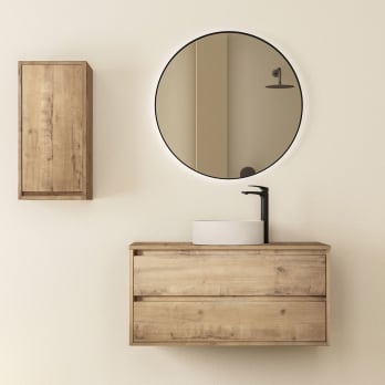 Mueble de baño con encimera de madera Boston Bruntec