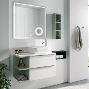Mueble de baño con encimera de madera Landes Coycama