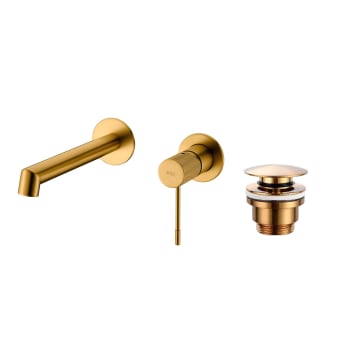 Pack grifo de lavabo empotrado Imex Line + Válvula click-clack
