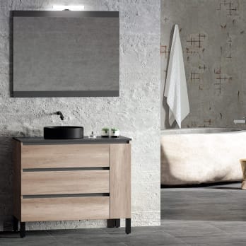 Mueble de baño con encimera de madera Kloe Campoaras