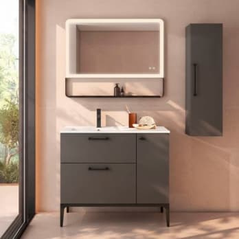 Conjunto mueble de baño con banquillo con lavabo Flat Verso VisoBath