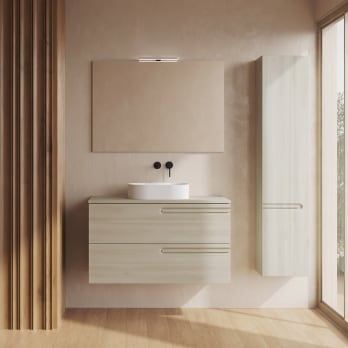 Mueble de baño con encimera de madera Econic Royo