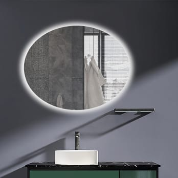 Espejo de baño con luz LED Oval Ledimex