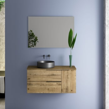 Mueble de baño con encimera de madera Coban Bruntec