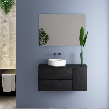Mueble de baño con encimera de madera Coban Bruntec