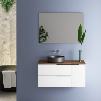Mueble de baño con encimera de madera Coban Bruntec