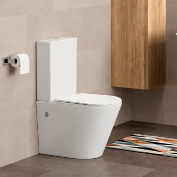 Inodoro compacto Rimless Lisboa de Bruntec