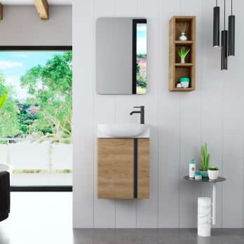 Conjunto mueble de baño fondo reducido 22 cm Versa Coycama