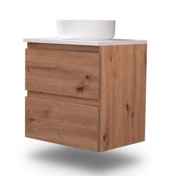 Mueble de baño pequeño Nivo Bruntec 2 cajones suspendido
