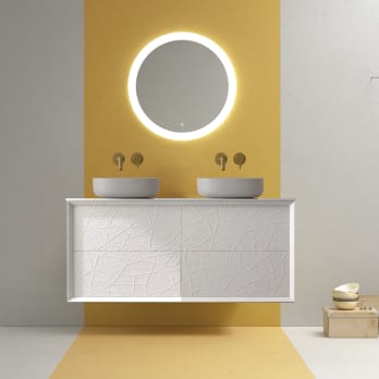 Mueble de baño con encimera de madera Sue Lux Avila Dos